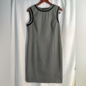 Black and white sheath dress